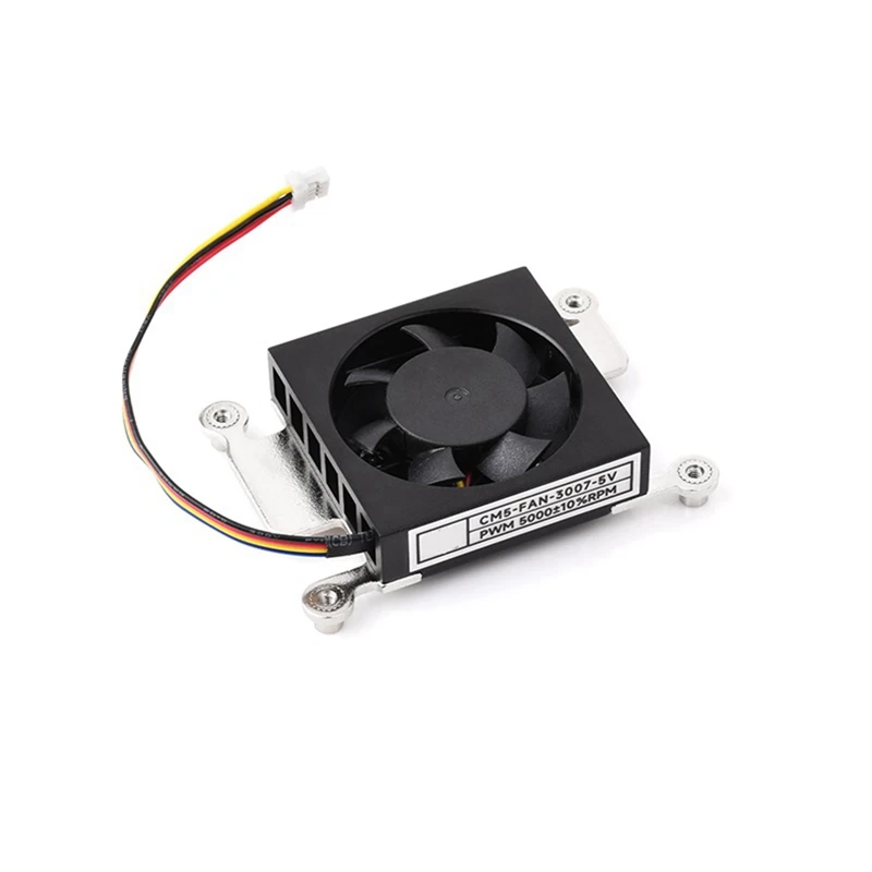 Cooling Fan For Raspberry Pi Compute Module 5, CM5 Heatsink Cooler Radiator, 5V Power Supply, With Thermal Tapes