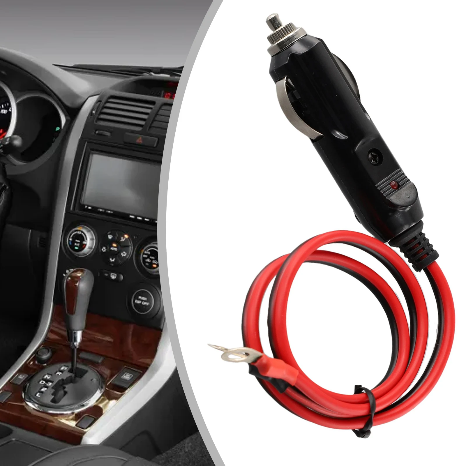 

Car Wire Cigarette Lighter Plug Cigarette Lighter Adapter Power Supply Cord 12 Volts Heavy Duty 15A Male Plug Accessories