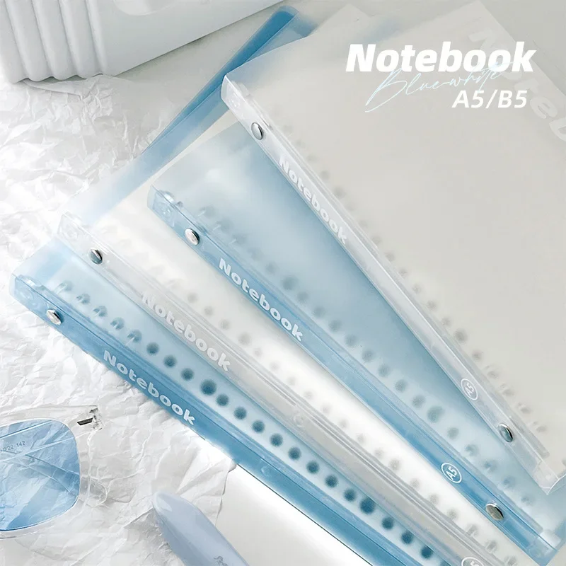 Simples Capa Macia Translúcido Papel Recarga Livro Folhas Soltas Criativo Faça Você Mesmo Suprimentos Estudante Papelaria Acessórios para Notebook a5 b5 - Imagem 4