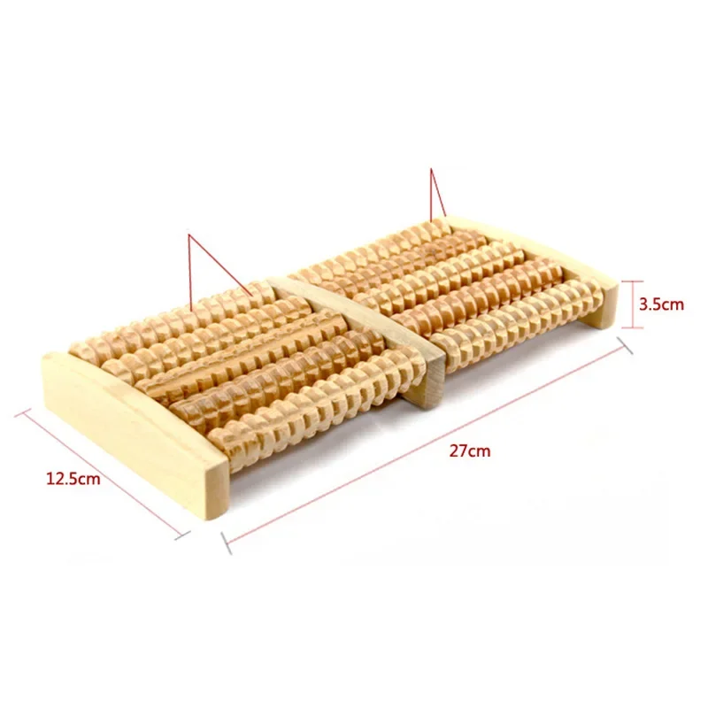 5 Row Wooden Foot Massage Roller foot massage roller