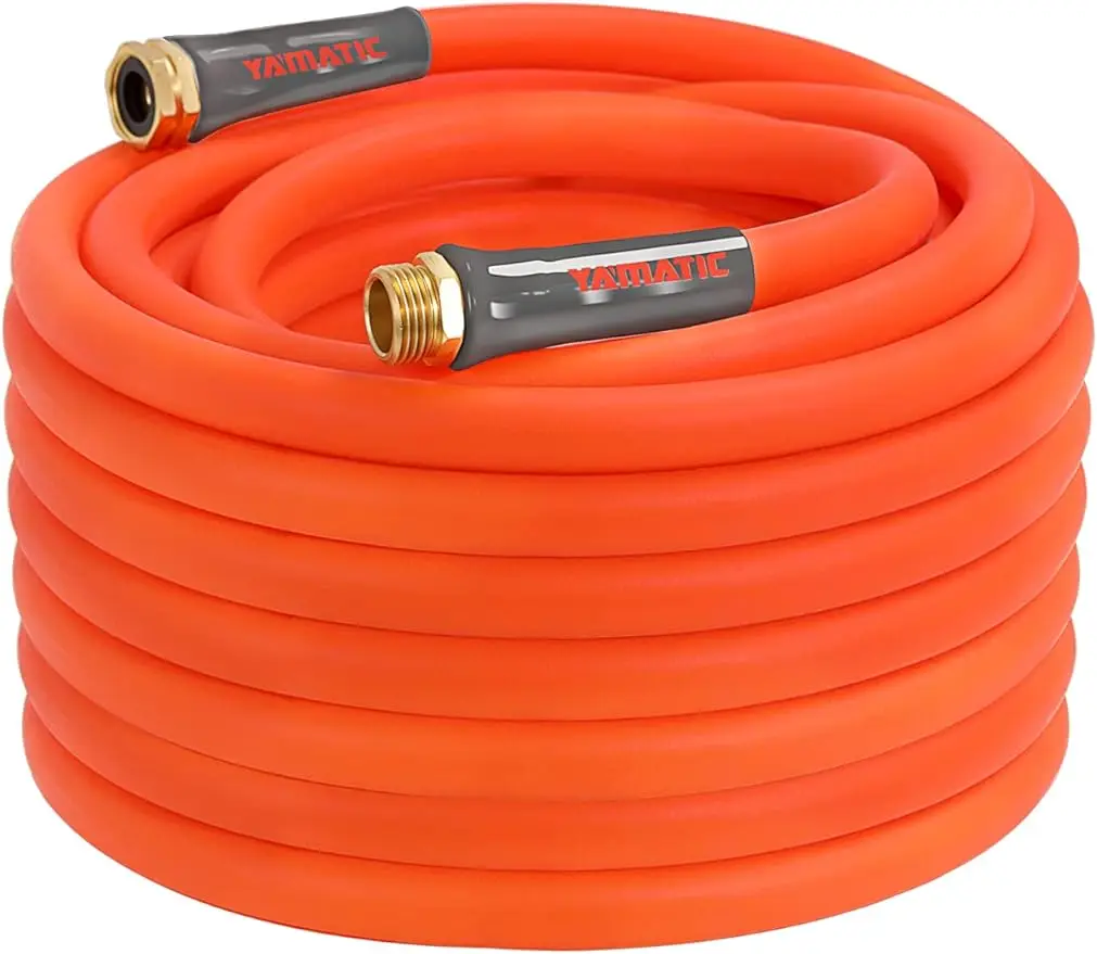 

YAMATIC Heavy Duty Garden Hose 5/8 in x 50 ft Super Flexible Water Hose, All-weather Lightweight Burst 600 PSI