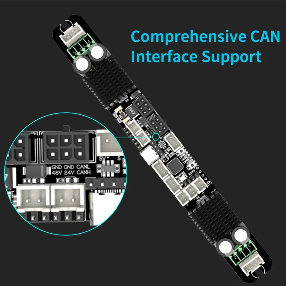(A23G) DFH PITB V2.0 마더보드는 RP2040 기반의 강력한 XY 모터 드라이버 모듈로, CAN/CANFD 인터페이스가 내장되어 있으며, 두 개의 TMC5160을 탑재하고 있습니다.