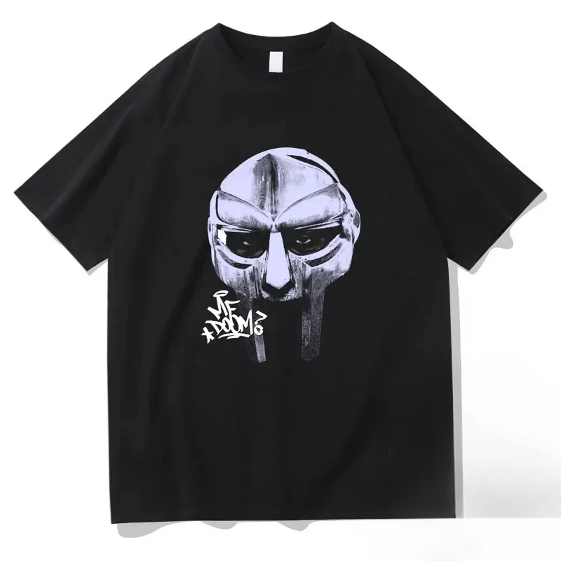 Rapper Mf Doom Mask Madlib Madvanlain Graphic Print Tshirt Uomo Hip Hop Fashion Trend T-Shirt Uomo Vintage Oversize T-Shirt