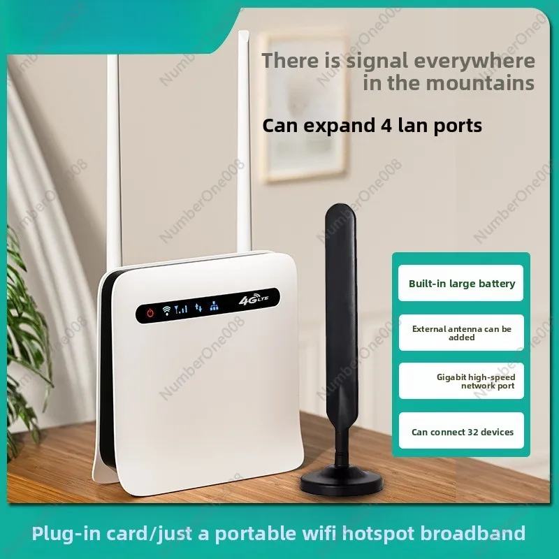 4G 5G Wireless CPE Router WiFi6 Modem with SIM Card Slot Portable Mobile Hotspot for Outdoor Home Broadband Sharing - 3