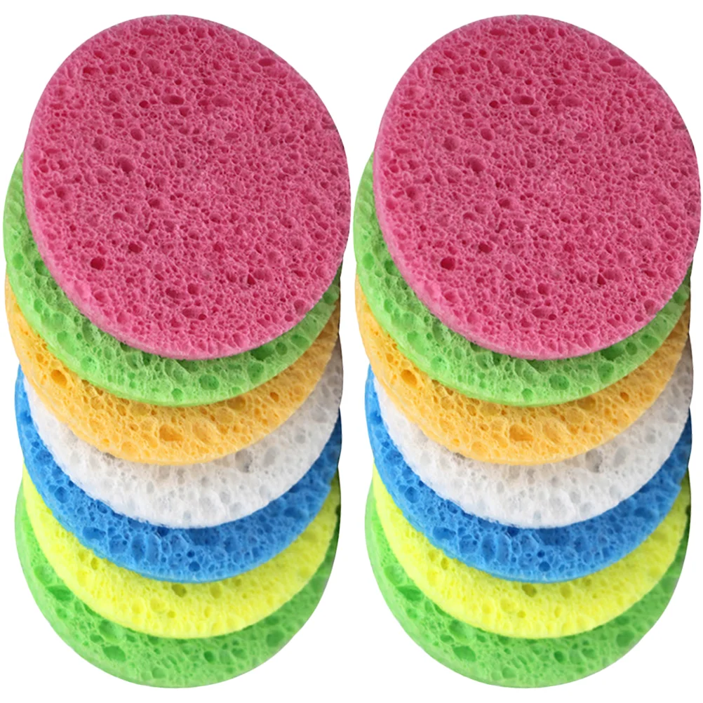 25 Pcs Compression Face Puff Facial Sponges Makeup Blender Removal for Estheticians Cellulose Scrubber Cleansing 4