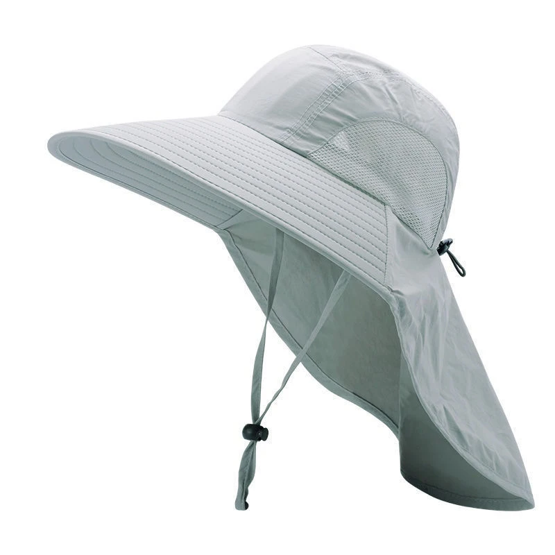 Fisherman Hat Outdoor Sports Jungle Hiking Fishing Wide Brim Bucket With Neck Cover Quick Dry Men Sun Protected