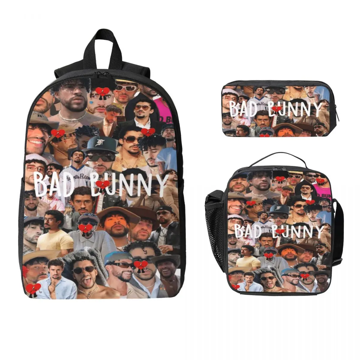 Debi Tirar Mas Fotos DTMF Bads Bunnys Music Tour Kids Backpack Lunch Box Pen Bags for Boys Girls Preschool Backpacks 1