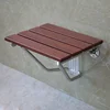 YUSUN Hot Sale Wood Wall Mounted Shower Seat Folding For Bathroom 2