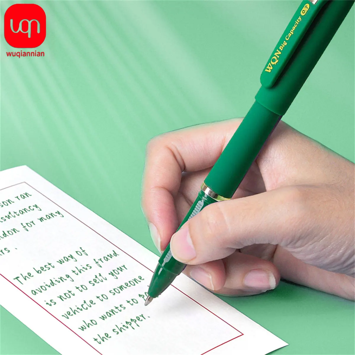 Elegant 0.7mm Neutral pen Gel Pen Business Pen Office Advanced Writing Drawing Record School Office Green neutral pen 4