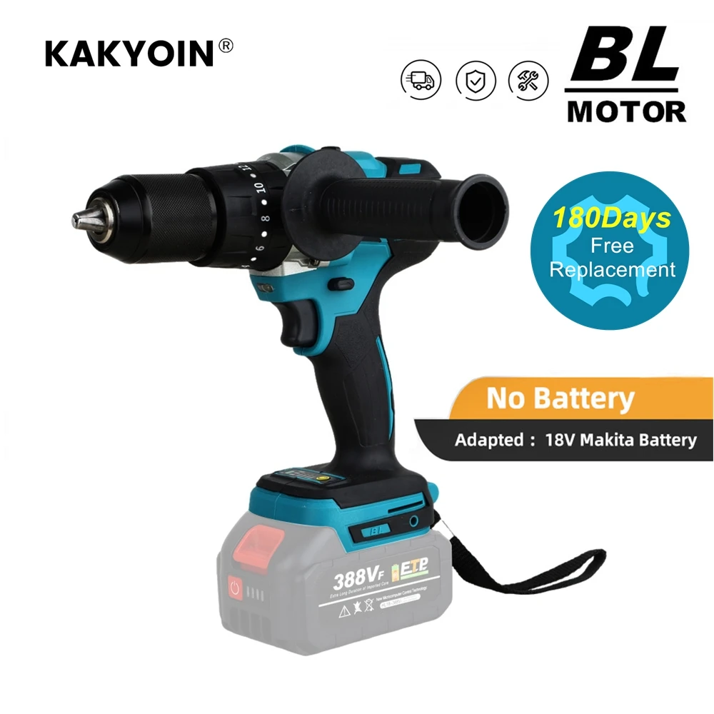 

13mm Brushless Electric Drill Cordless Electric Screwdriver Impact Drill Wireless Power Driver DC Lithium-Ion Battery