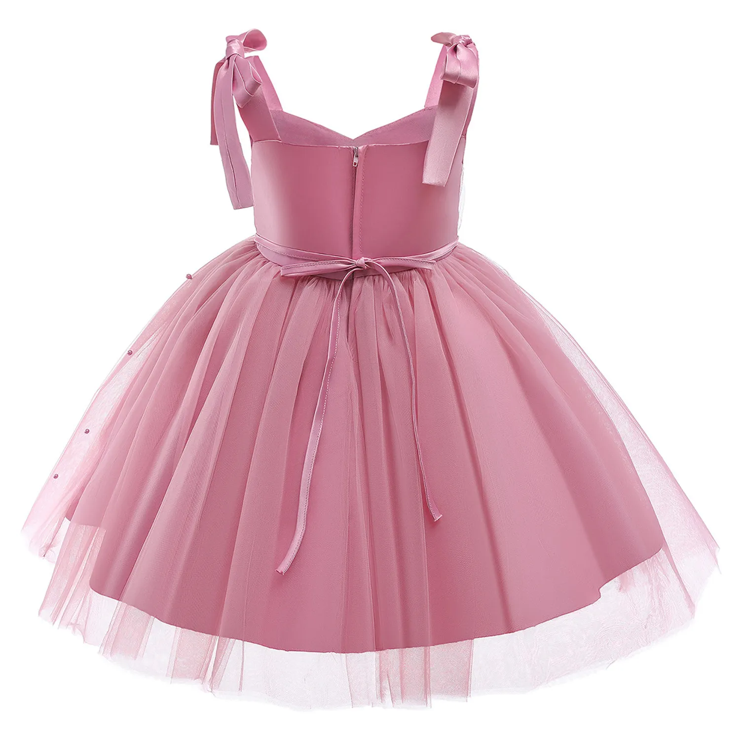 Summer Girl Tulle Princess Party Dress Kids Wedding Evening Gown