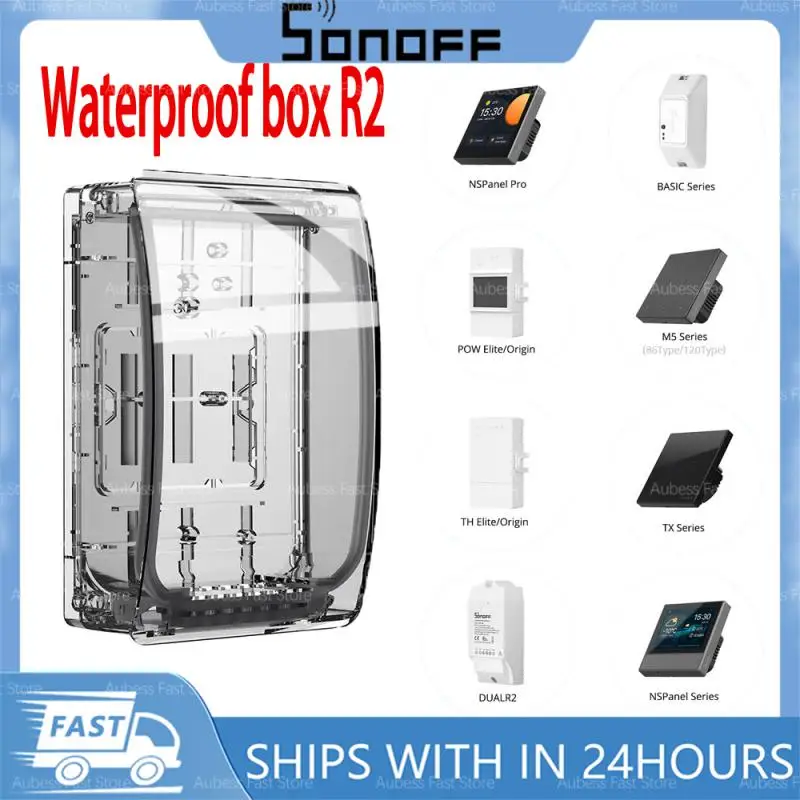 Sonoff Waterproof Box R2 Resistente All'Acqua Compatibile Con Sonoff Th Elite/ Th Origin/ Pow Elite/ Pow Origin/ M5/ Tx/ Nspanel