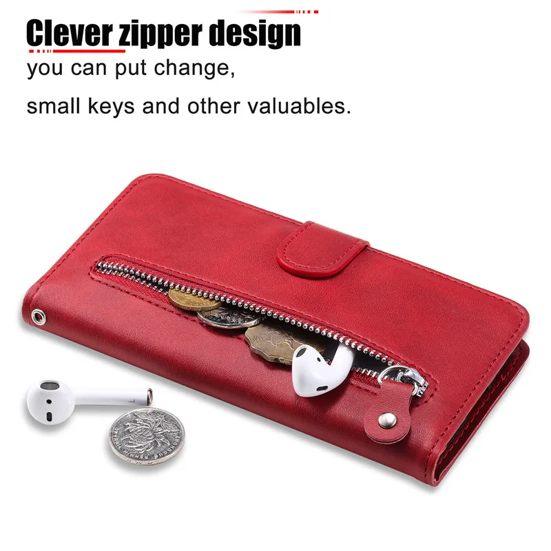 Premium Flip Magnetic Leather Wallet Phone Case with Card Slot Holder