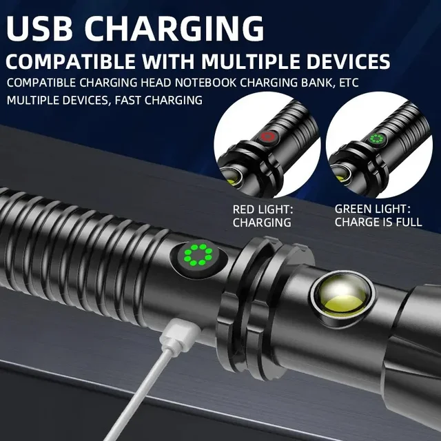 Wolf Tooth Lamp Rod Strong Light Charging Outdoor Super Bright Multi Functional Vehicle Retractable Self Defense Window Patrol 4