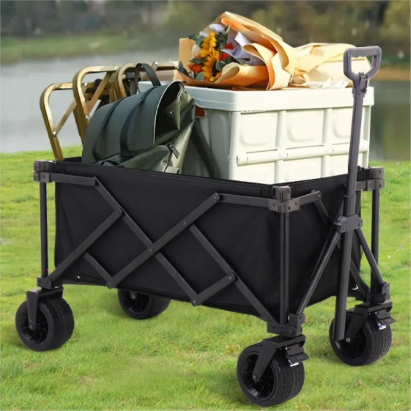 Outdoor Camping Cart Foldable Portable Hand Pulling Setting Up Stall Picnicking Gathering camping foldable cart