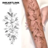 flowers Temporary Tattoo,Lasts To 15 Days New Technology Magic Waterproof Semi Permanent Sticker. 1