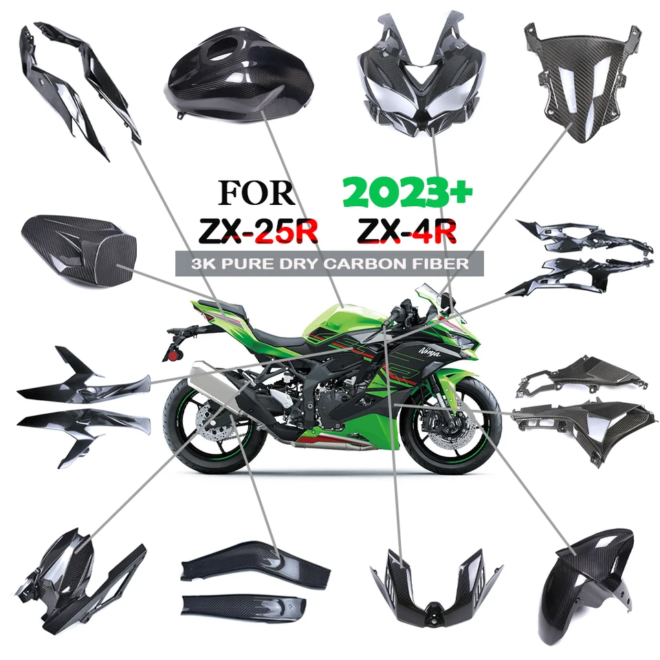 Fender Fuel Tank Side Panel Fairing Kit Dry Carbon Fiber