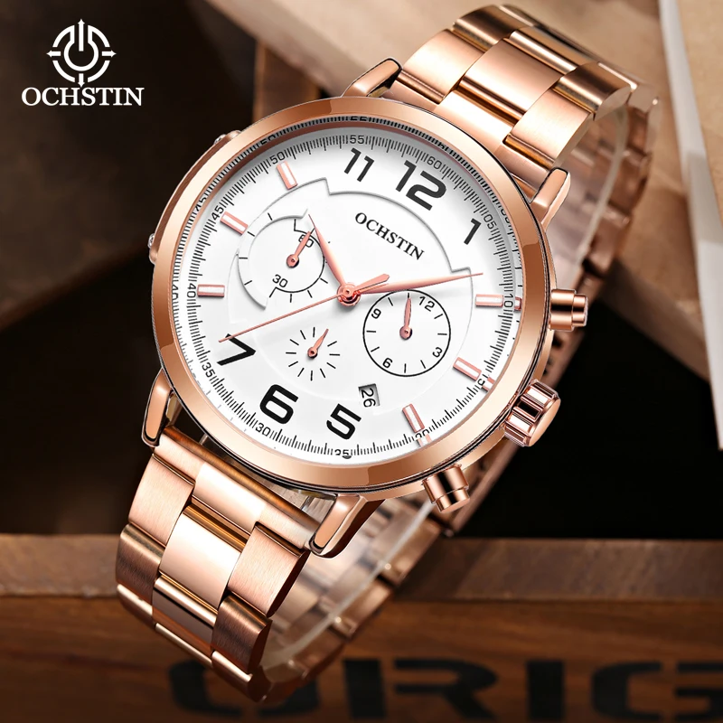 OCHSTIN Sports Trend Waterproof Watch Multifunction Quartz Movement New 2024 Commander Series Men's Quartz Watch