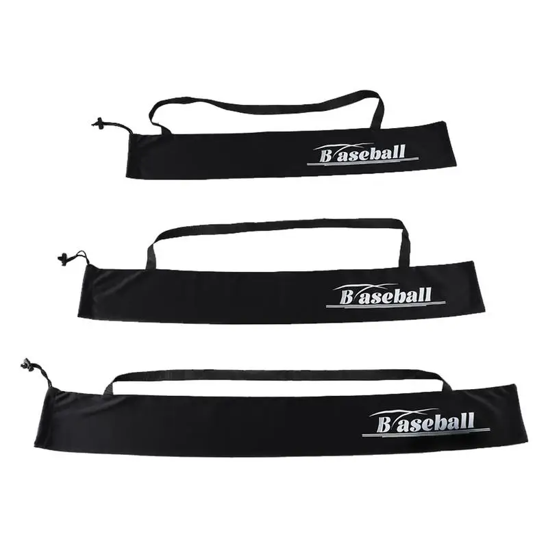 Portable Foldable Baseball Bat Storage Bag - Black Tote with Thick Shoulder Strap