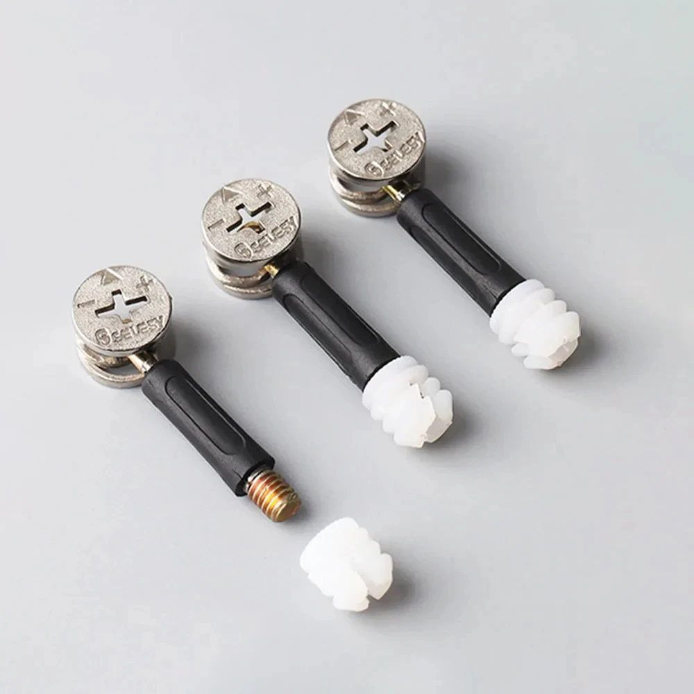 Furniture Bolt and Nut Set Clothes Cabine Desk Link Fixer Connector Eccentric Wheel Hardware Three-In-One Woodworking Nut 20pcs