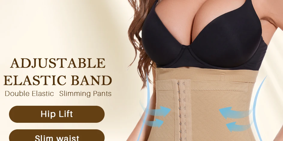 Description Picture 2 of itemWomen Slimming Waist Trainer Belt Shapewear Sexy Belly Cincher Body Shaper Fat Compression Strap Girdles Firm Hook Corset S-2XL