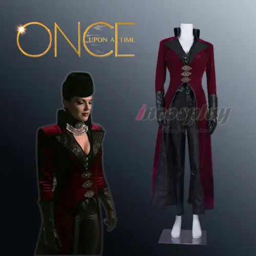 

Красный Косплей-костюм Once Upon a Time злой королевы Реджины на заказ 5