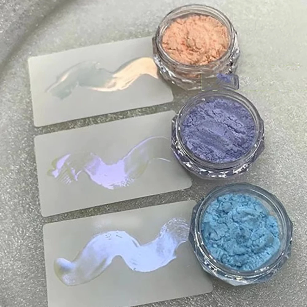 1 Box Aurora Chrome Ice Muscle Nail Powder Pearl Shell Colored High Glossy Rubbing Dust Glimmer Pigment Flash Mirror Nail Decor*