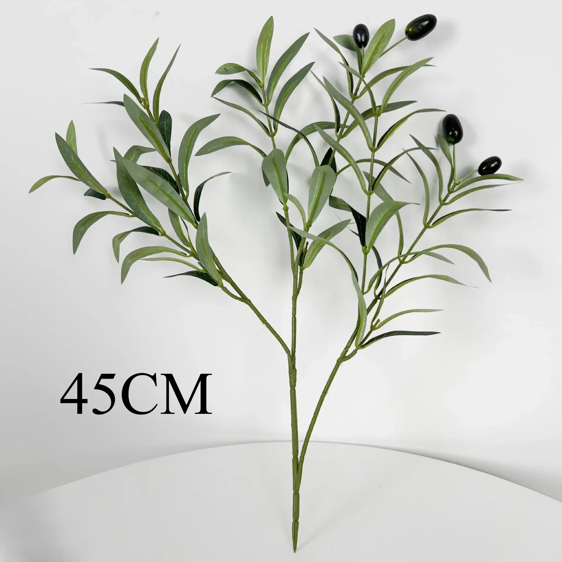 Artificial Olive Branches with Leaves for Decorative Arrangements