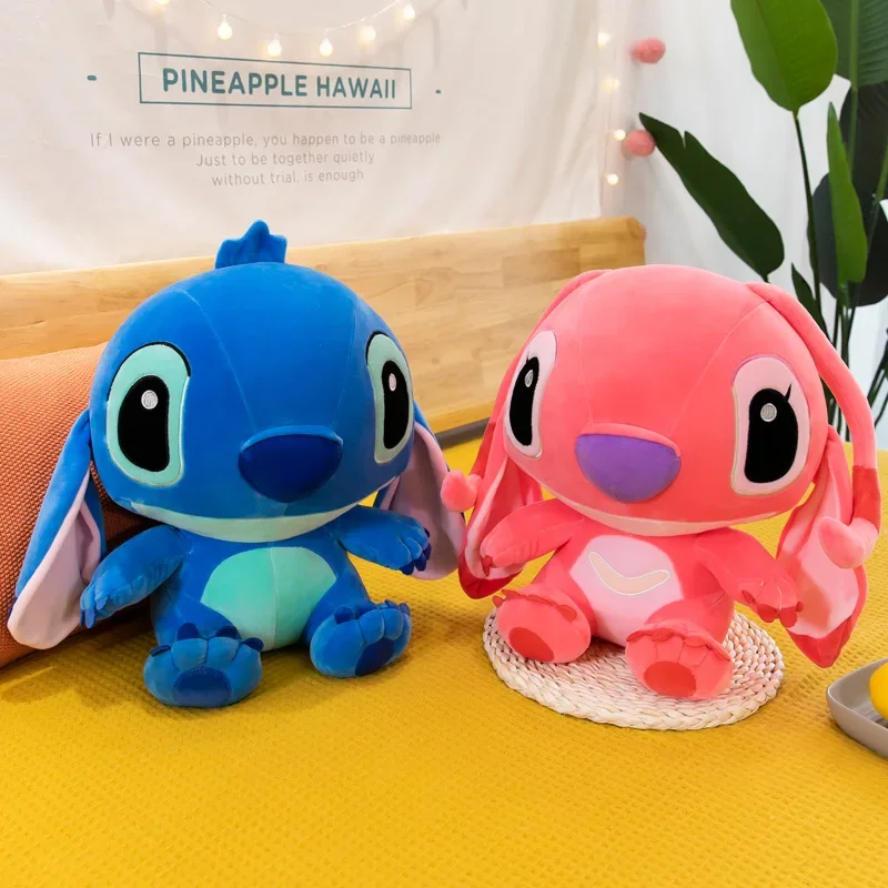 Disney-peluches gigantes de Lilo & Stitch para niños, juguetes colgantes de felpa de Anime, modelos de pareja de dibujos animados, regalo de cumpleaños Kawaii, 60cm - Imagen 5