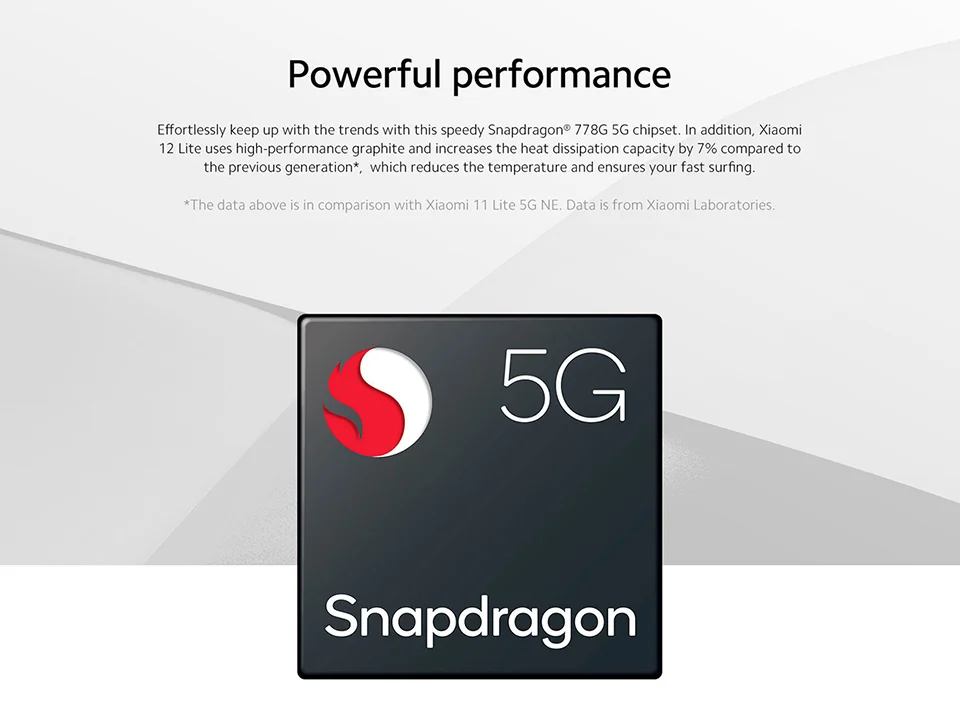 Global Version Xiaomi 12 Lite 128GB Smartphone Snapdragon 778G ,6.55" AMOLED 108MP Camera 120Hz NFC 67W Charging