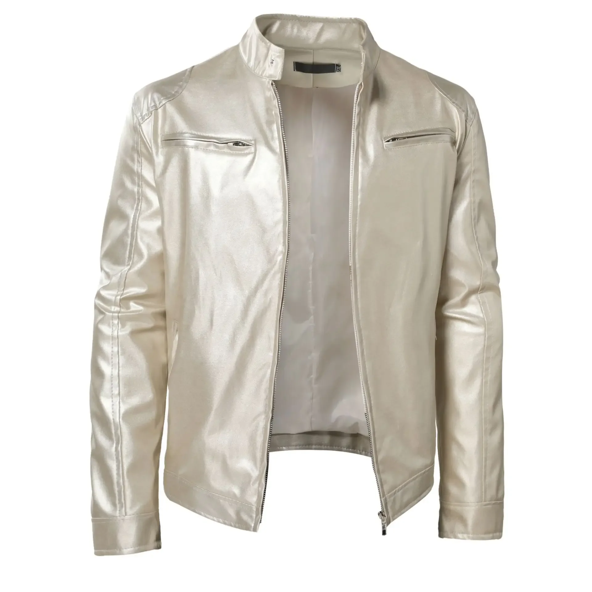 2025 Leather Motorcycle Riding Jacket Men's Slim Fit PU Jacket Outdoor Sports Autumn and Winter Windproof Men's Jacket 5XL