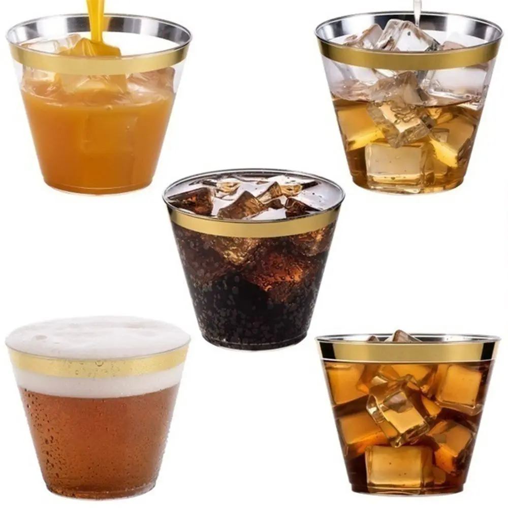 Home Decor Birthday Party Wedding Supplies 10/20/30pcs Transparent Tableware Plastic Cups Disposable