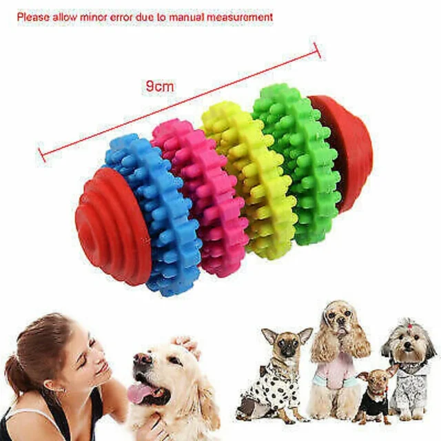 15X Tough Dog Toys Bundle Chew Rope Knot Ball Squeakers Pet Puppy Teething UK 6