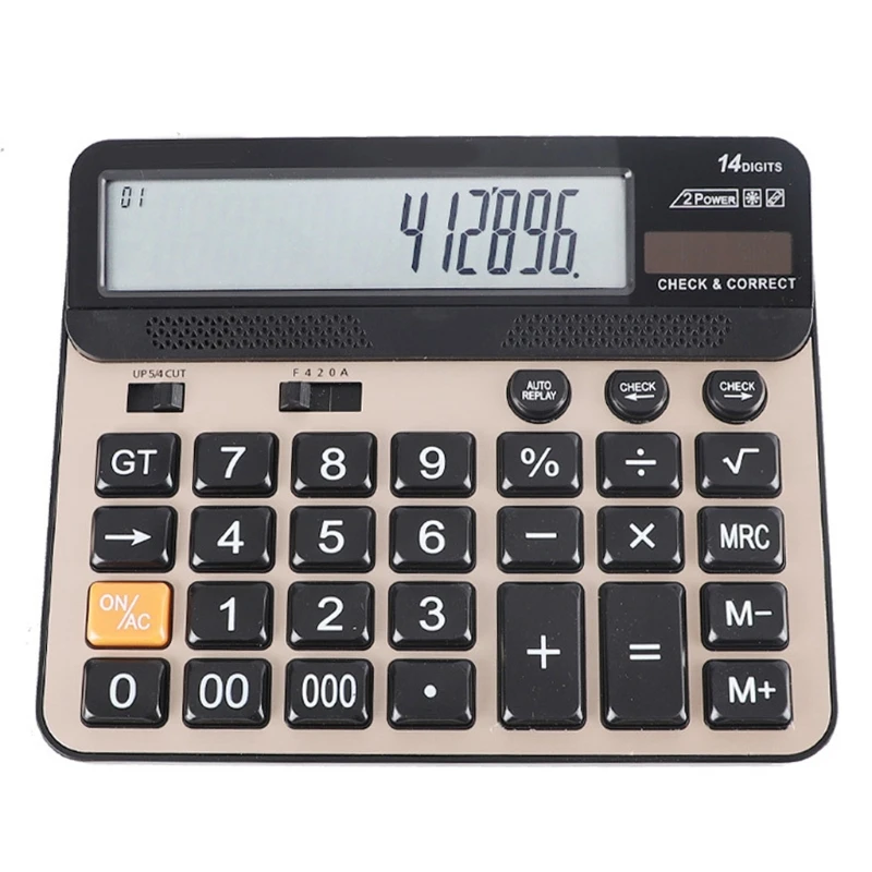 Atar Marco de referencia medio 14 Digits Standard Electronic Calculators Solar Battery Calculator with  Large LCD Display for Office Home School Use| | - AliExpress