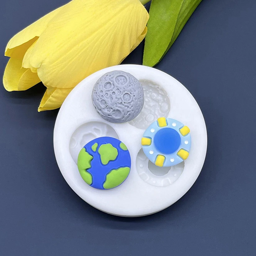 Astronaut Rakete UFO Silikonform Sugarcraft Schokolade Cupcake Backform Fondant Kuchen Dekorieren Werkzeuge – Detail 20