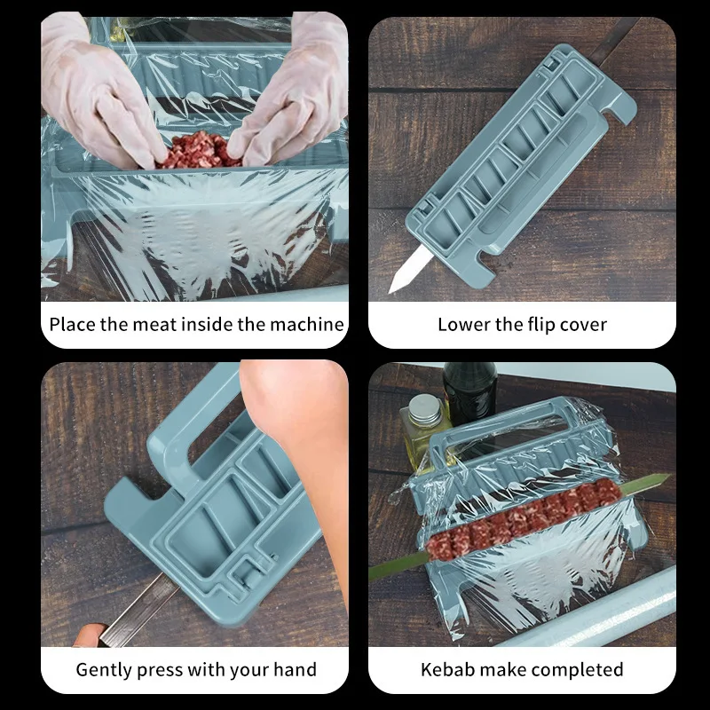 ケバブ型ツール 8/9 インチフラットステンレス鋼バーベキュー