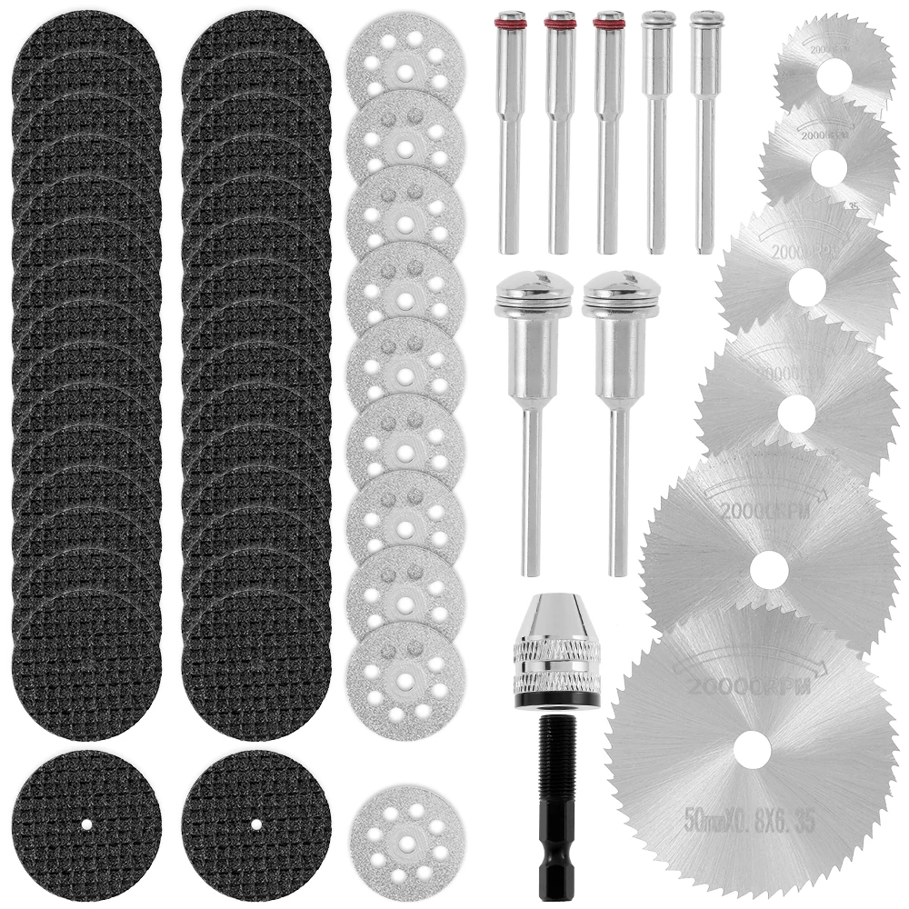 

60pcs Circular Saw Blades Diamond Cutting Discs Metal Saw Blade Set Woodworking Metal Rotary Tool Accessories Wood Cutting Discs