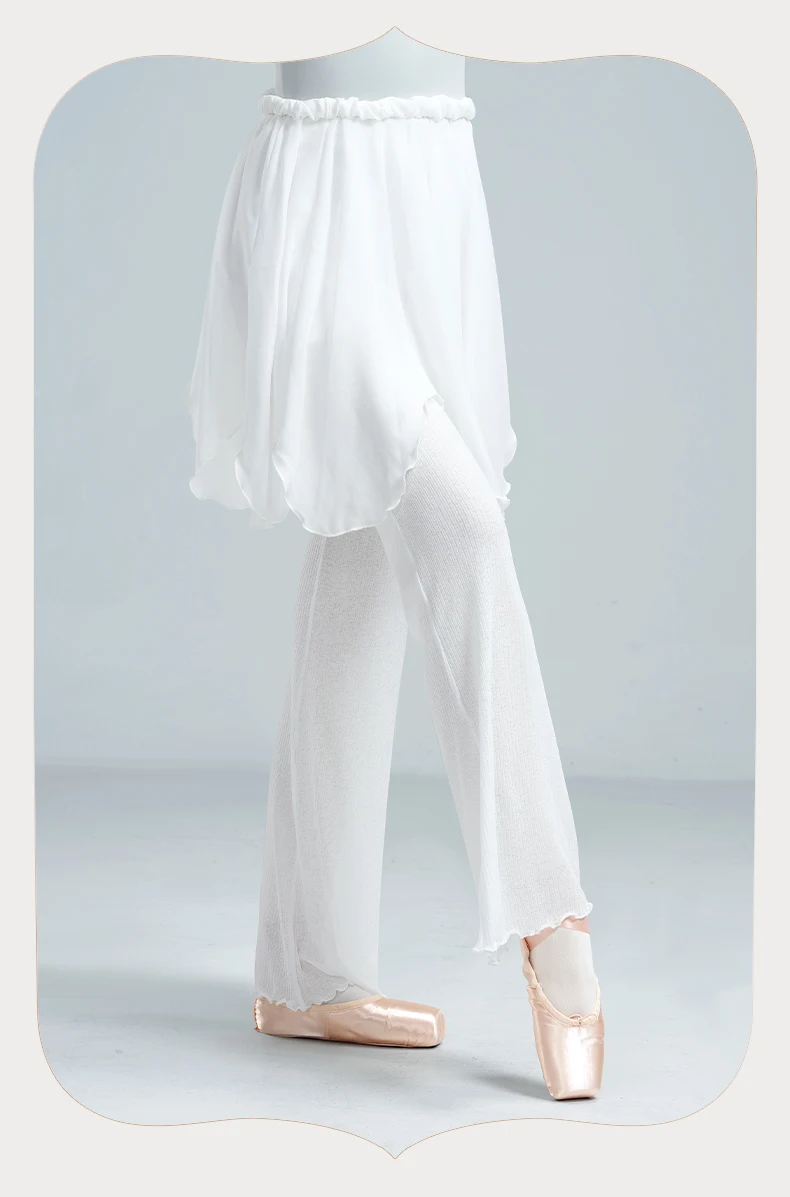 Damen-Balletthose, ausgestellte Leggings – schlankmachende Tanztraining-Aufwärmhose für Erwachsene – Detail 7