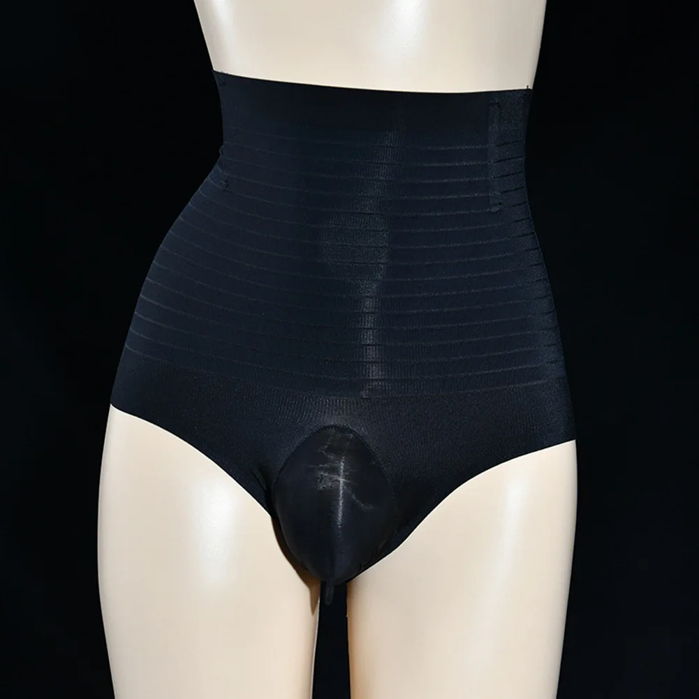 

Men Sissy Pouch Briefs High Waist Shaper Tight Underwear Underpants Panties See Through Lingerie Camel Toe Male Inmitate
