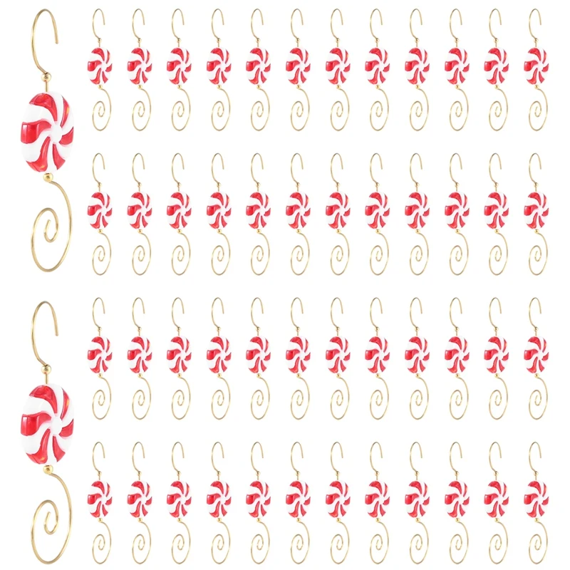 

50 шт., крючки для украшения ёлки