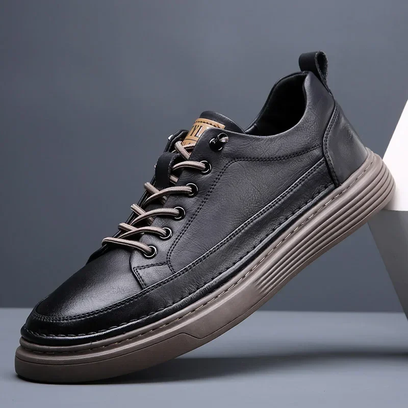 

Men's shoes spring new leather soft soles, small white shoes, Korean fashion shoes, casual leather shoes, men's fashion