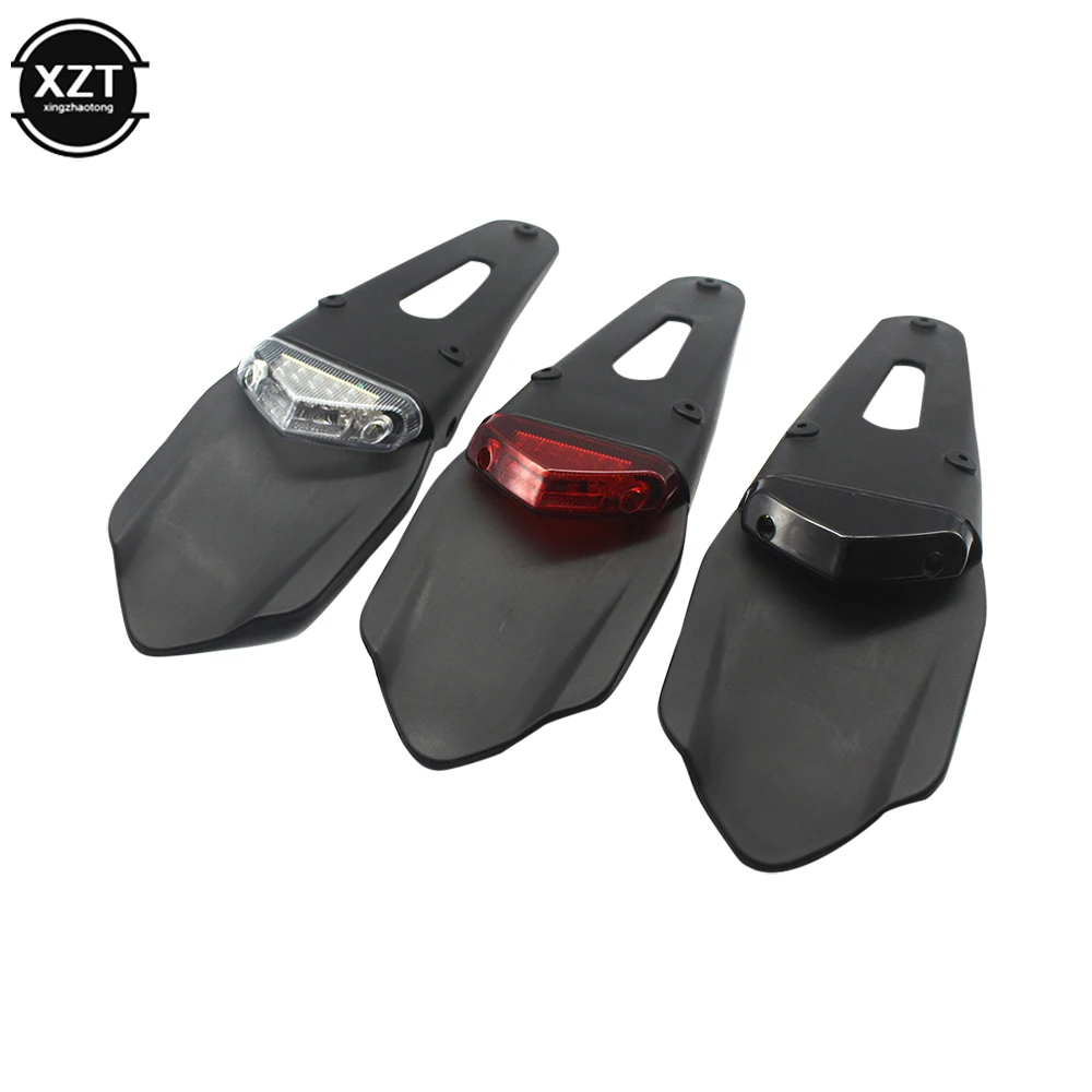 

Motorcycle Universal 12V LED Taillight Brake Lamp With Rear Fender License Plate Bracket Holder for Enduro Off-Road Bike