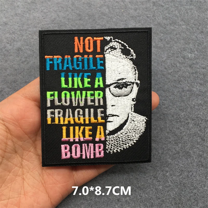 U ALLE BENÖTIGEN SATAN Stickerei Patches für Kleidung Nette Eisen auf Patches Streifen Diy Appliques Patches auf Kleidung Aufkleber – Detail 15