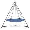 Circular Family Hammock Bed & Stand/Hanging Chair/Porch Swing Garden Deck Lawn Patio Portable & Sturdy Perfect Home & Camping 1