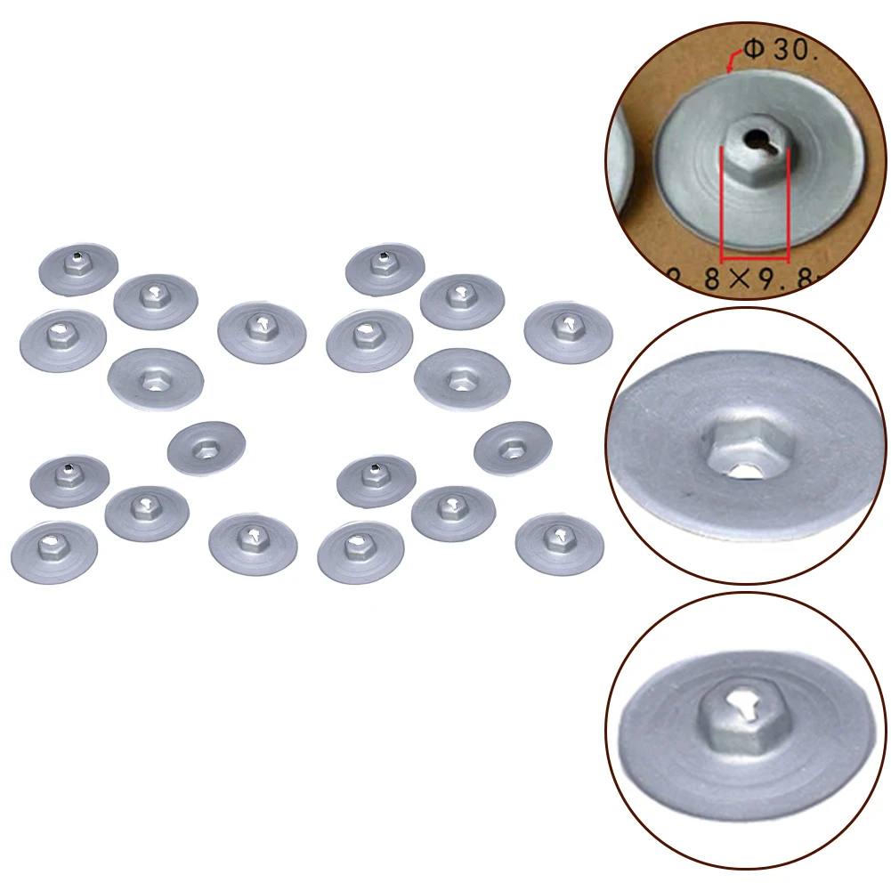 20Pcs Metal Nut Heat Protection Sheet Nut 07146949380 For BMW Models 1er E81 E82 E87 E87N 2er F22 F22N F23 3er E30 E36 E46 E90 auto fasteners rivets