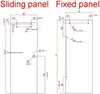6.6FT Frameless Sliding Glass Shower Door Track Kit Black Barn Shower Door Hardware 6