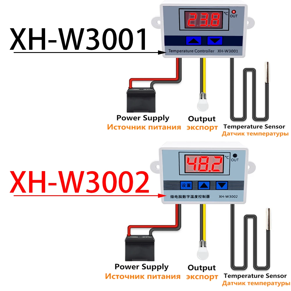 W3001-w3002-12V-24V-110V-220V-LED-digitaler-Temperatur-regler ...