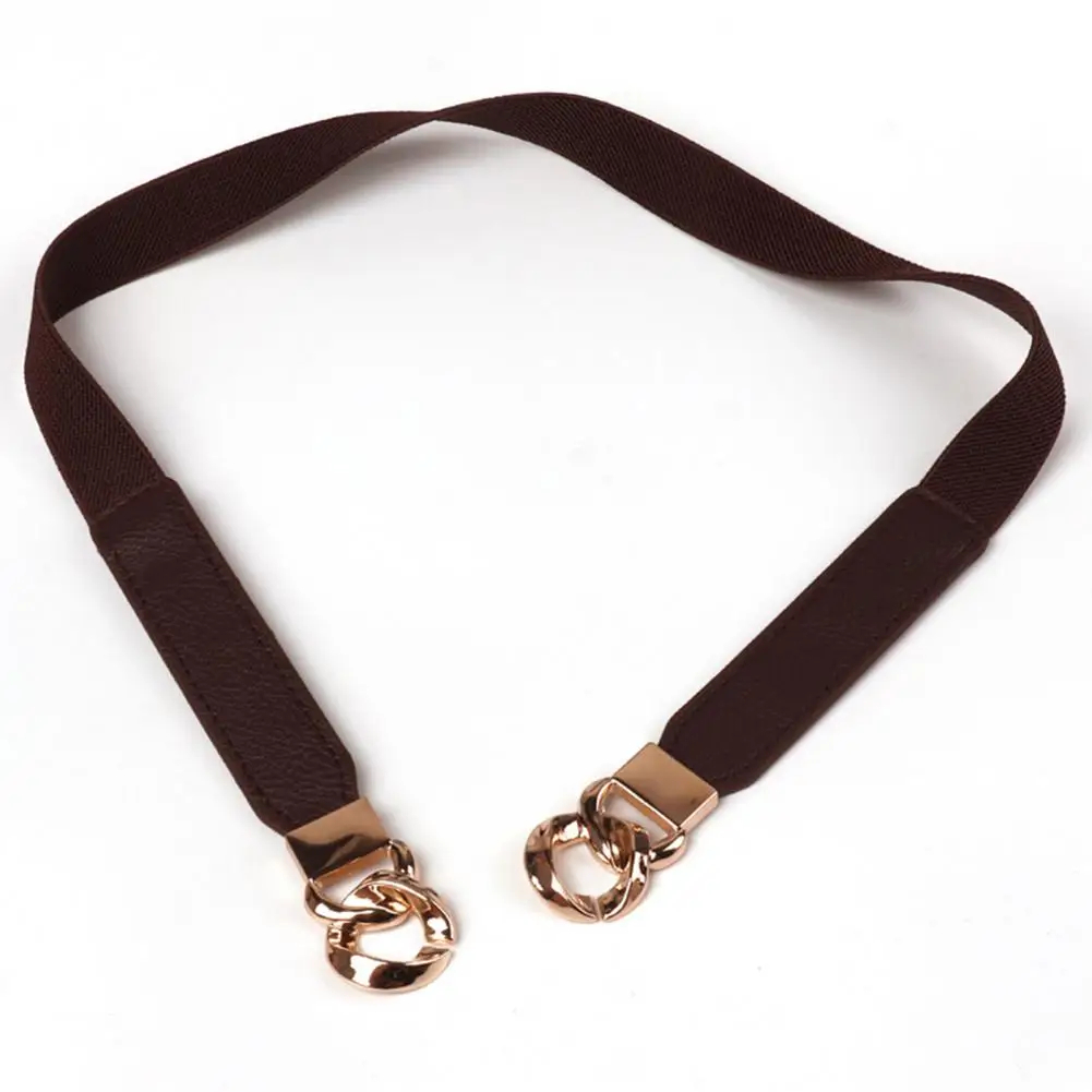 

Women Elastic Waist Belt Elastic Band Women's Belt with Metal Chain Buckle for Dress Sweater Adjustable Anti-slip for Tight