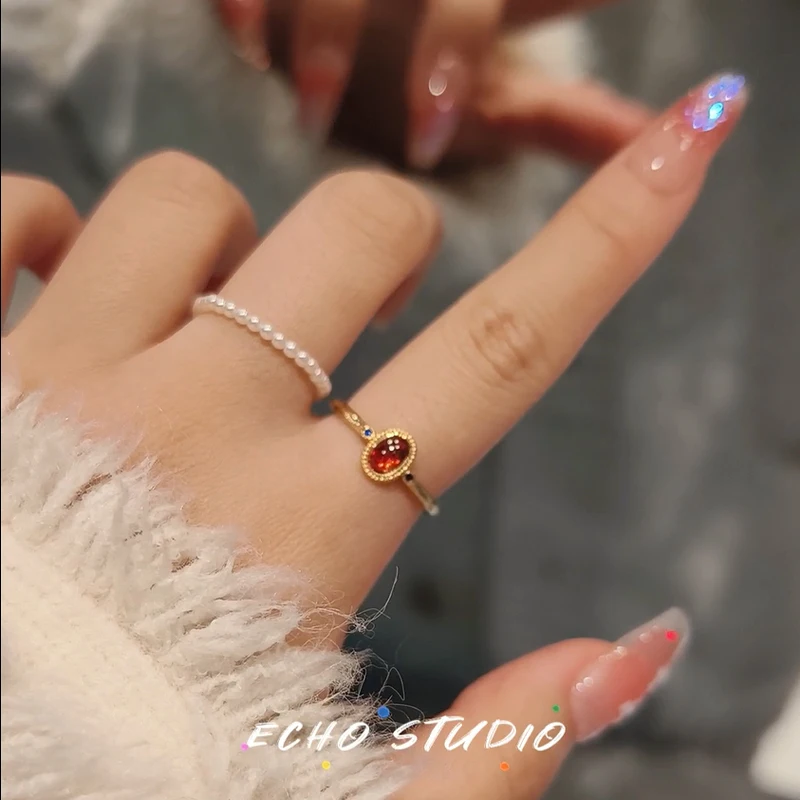 

Оригинальное позолоченное кольцо Boutique с драгоценным камнем, женское кольцо в китайском стиле, подарок на день рождения и праздник