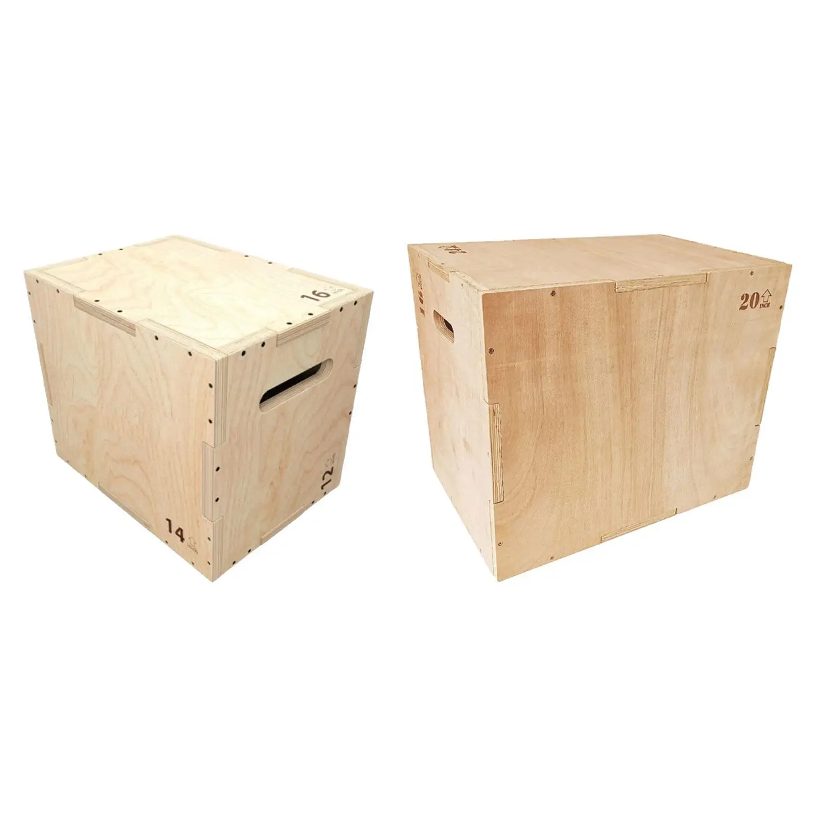 Plyo Box Versatile Wooden Step up Box Jumping Agility for Home Gym Conditioning Strength Training Fitness Squats Lunges